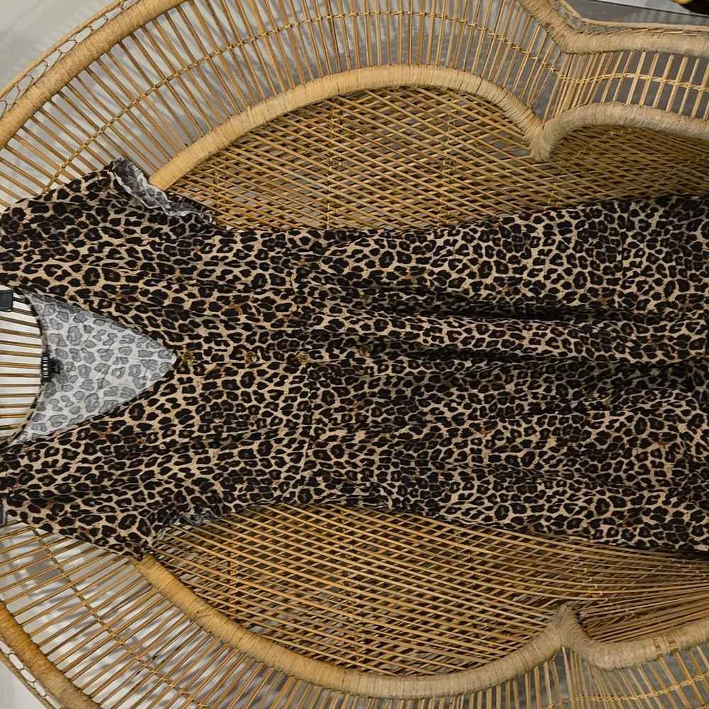Torrid button front leopard print dress women’s size 1  14/16